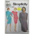 SIMPLICITY 8044 DRESS WITH BELT SIZE 12-16 COMPLETE-UNCUT-F/FOLDED