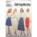 SIMPLICITY 8675 SLIM OR FLARED WRAP SKIRTS IN 2 LENGTHS SIZE 4-8 COMPLETE-UNCUT-F/FOLDED