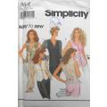 SIMPLICITY 8802 BLOUSE OR WAISTCOAT IN 2 LENGTHS SIZE 18-20-22 COMPLETE-UNCUT-F/FOLDED