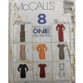 McCALLS 8017 DRESS IN 3 LENGTHS - 8 GREAT LOOKS  SIZE 10-12-14 COMPLETE-ZIPLOC BAG