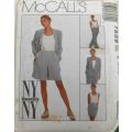 McCALLS 7539 LINED JACKET-LINED SKIRT-LINED PANTS-/SHORTS-TANK  SIZE 8-10-12 COMPLETE-UNCUT-F/FOLDED