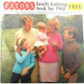 PATONS FAMILY KNITTING BOOK 1968  INCLUDES 5 PATTERNS