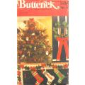 BUTTERICK 5093 CHRISTMAS DECORATIONS  COMPLETE-UNCUT-F/FOLDED