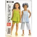 BUTTERICK B5009 GIRLS TOP-SHORTS-PANTS SIZE 2-3-4-5 YEARS  COMPLETE-CUT TO SIZE 5 YEARS