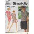 SIMPLICITY 7867 SHORTS-SKIRT-UNLINED JACKET SIZE 10-16 COMPLETE-UNCUT-F/FOLDED