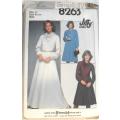 SIMPLICITY 8263 KNIT SKIRT-TOP-DRESS-SCARF SIZE 14 BUST 92 CM COMPLETE-UNCUT-F/FOLDED