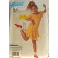 SIMPLICITY 8513 GIRLS TWO PIECE KNIT DRESS SIZE 7-8-10 YEARS COMPLETE-PART CUT