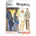 SIMPLICITY 9063 MEN & TEEN PULL ON SHORTS OR PANTS+HOODIE TOP SIZE XS-S-M (30-40) COMPLETE-CUT TO M