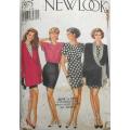 NEW LOOK PATTERNS 6975 DRESS-ROP-JACKET SIZE 8-18 - NO SKIRT PATTERN SUPPLIED