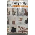 SIMPLICITY 8329 CHAIR COVERS ONE SIZE COMPLETE-PART CUT