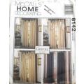 McCALLS HOME DECORATING  8142-CUSTOM DESIGNED WINDOW TREATMENTS ONE SIZE- COMPLETE