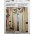 McCALLS HOME DECORATING  8142-CUSTOM DESIGNED WINDOW TREATMENTS ONE SIZE- COMPLETE
