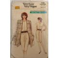 VOGUE 7127 JACKET & LOOSE FITTING DRESS  SIZE 12-14-16 COMPLETE CUT TO SIZE 12-ZIPLOC
