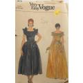 VOGUE 8679 DRESS WITH NECKLINE RUFFLE & SASH SIZE 6-8-10 COMPLETE-CUT TO 10