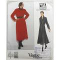 VOGUE 1250 CLAUDE MONTANA LINED DRESS SIZE 14-16-18 COMPLETE-MOSTLY CUT-CUT TO 14/16