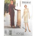 VOGUE 2715 CLOSE FITTING STRAIGHT DRESS WITH OVERDRESS SIZE 6-8-10 COMPLETE-CUT TO SIZE 10