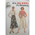 SIMPLICITY 8560 SKIRT-TOP-LINED WAISTCOAT SIZE 8-18 COMPLETE-PART CUT