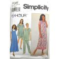 SIMPLICITY 8589 DRESS-TOP-PINAFORE-PANTS-SHORTS SIZE 12-14-16  COMPLETE
