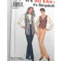 SIMPLICITY 8662 PULLON PANTS & LINED WAISTCOATS SIZE 8-18 COMPLETE