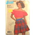 SIMPLICITY 8697 CROPPED TOP SIZE 10 NO SHORTS PATTERN PROVIDED