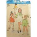SIMPLICITY 8716 GIRLS PINAFORE-TUNIC-DRESS-PANTS SIZE 6 YEARS BREAST 25 COMPLETE-ZIPLOC