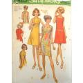 VINTAGE SIMPLICITY 8882 DRESS WITH THREE NECKLINES SIZE 10 BUST 32 1/2 COMPLETE