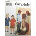 SIMPLICITY 9298 KIDS SEPARATES-PULL ON PANTS/SHORTS-PULLOVER TOP-HOODIE SIZE 5-6-6X YEARS COMPLETE