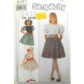 SIMPLICITY 9461 GIRLS DRESS SIZE 7-14 YEARS COMPLETE
