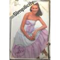 SIMPLICITY 9962 PULLOVER STRAPLESS DRESS  SIZE 12 BUST 87 CM COMPLETE-ZIPLOC