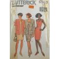 BUTTERICK 5502  LOOSE FITTING UNLINED JACKET & CLOSE FITTING DRESS SIZE 6-8-10 COMPLETE