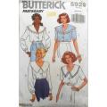 BUTTERICK 5926 SEMI FITTED BLOUSE WITH COLLAR VARIATIONS SIZE 12-14-16 COMPLETE-CUT TO 14