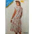 BUTTERICK 5631 LOOSE FITTING DROPPED WAIST BODICE DRESS SIZE 8-10-12 COMPLETE