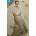 BUTTERICK 5632 TOP & SKIRT SIZE 8-10-12 COMPLETE