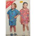 VINTAGE BUTTERICK 5648 KIDS SHORTS & SHIRT SIZE 5-6-6X YEARS COMPLETE