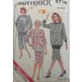 BUTTERICK 5719 TOP & SKIRT SIZE 8-10-12-COMPLETE -CUT TO SIZE 12