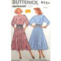 BUTTERICK 5722 DRESS WITH FLARED SKIRT SIZE L-XL (16-22) COMPLETE -CUT TO SIZE XL