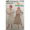 BUTTERICK 5768 DRESS WITH MOCK NECKBAND SIZE 8-10-12 COMPLETE-CUT TO 12