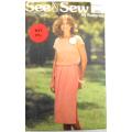 BUTTERICK 5625 DRESS WITH DRAWSTRING SIZE SMALL 8 - 10 COMPLETE