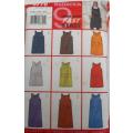 BUTTERICK 5770 WOMAN`S PINAFORE SIZE 22W-24W-26W - THE POCKET PATTERN1  IS NOT SUPPLIED-CUT TO 26W