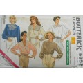 BUTTERICK 5852 SET OF BLOUSES SIZE 12-14-16 COMPLETE-CUT TO 16