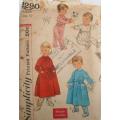 VINTAGE SIMPLICITY 2290 TODDLERS 2 PIECE PJS & ROBE SIZE 6 MONTHS-SEE LISTING-ZIPLOC