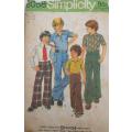 SIMPLICITY 6058 BOYS SHIRT & BELL BOTTOM PANTS SIZE8 YEARS CHEST 27 COMPLETE-ZIPLOC