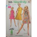 VINTAGE SIMPLICITY 7625 SLEEVELESS DRESS SIZE 12 BUST 34-COMPLETE-NO SEWING INSTRUCTIONS SUPPLIED