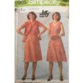 SIMPLICITY 7965 PULLOVER DRESS & UNLINED JACKET SIZE 16 BUST 97 CM COMPLETE