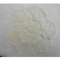 VINTAGE FINELY CROCHETED ROUND DOILY - 21.5 CM DIAMETER