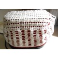 VINTAGE CROCHETED TOASTER COVER OR BASKET LINER - SIZE 22.5 X 15 X 13 CM