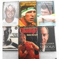 SIX DIFFERENT SPORTS  AUTOBIOGRAPHIES  - ONE PRICE FOR ALL SIX TITLES
