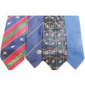FOUR DIFFERENT RUGBY NECK TIES INCLUDING TRI NATIONS RUGBY