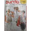BURDA 6048-BLOUSE-TOP SIZE 8/10-12/14-16/18-20/40 COMPLETE