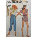 BUTTERICK 3251 TOP-SHORTS-PANTS SIZE 6-8-10 COMPLETE-CUT TO 10
